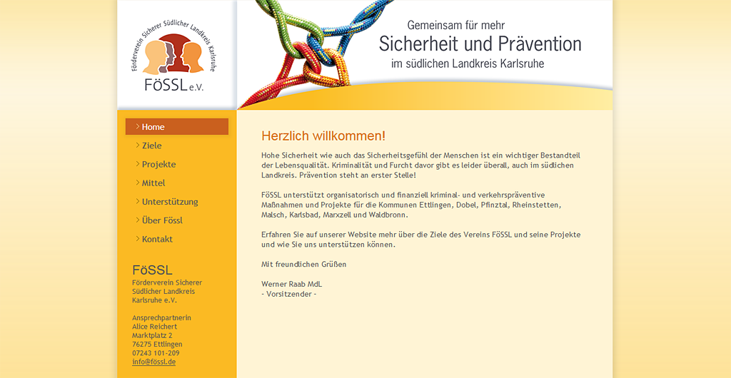 Neuer Flyer und neue Website für den Förderverein Sicherer Südlicher Landkreis Karlsruhe e.V.